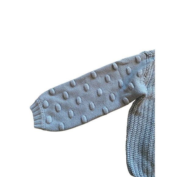 Jessica Simpson Cottagecore Boho Crewneck Knitted Puff Sleeve Sweater - Picture 6 of 8